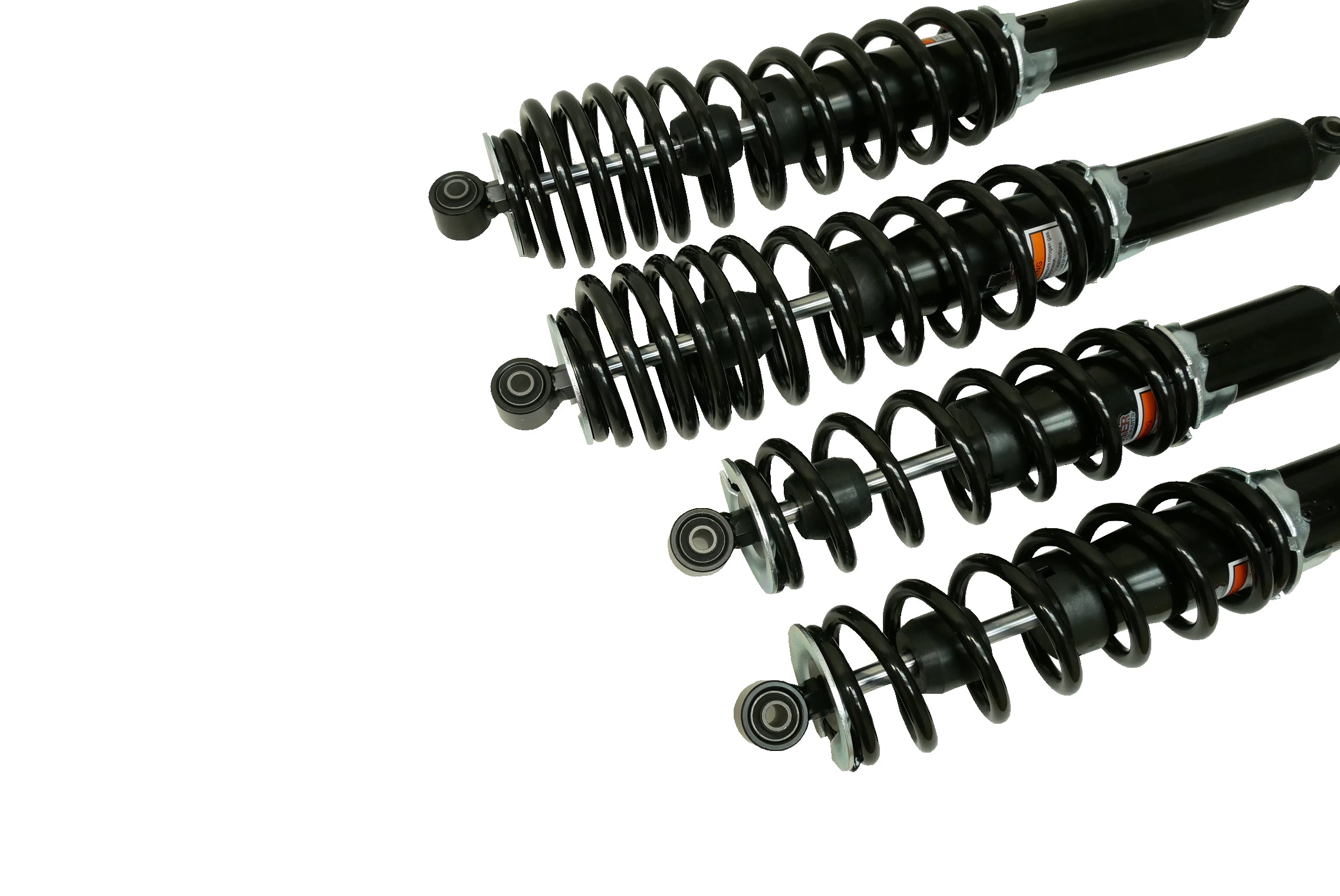Monster Performance Full Shock Set for Polaris 7043464, 7043463, Front & Rear, Monotube, Responsive Handling, Quality Tested, Gas-charged, Anti-foam, Anti-shear, Adjustable 3