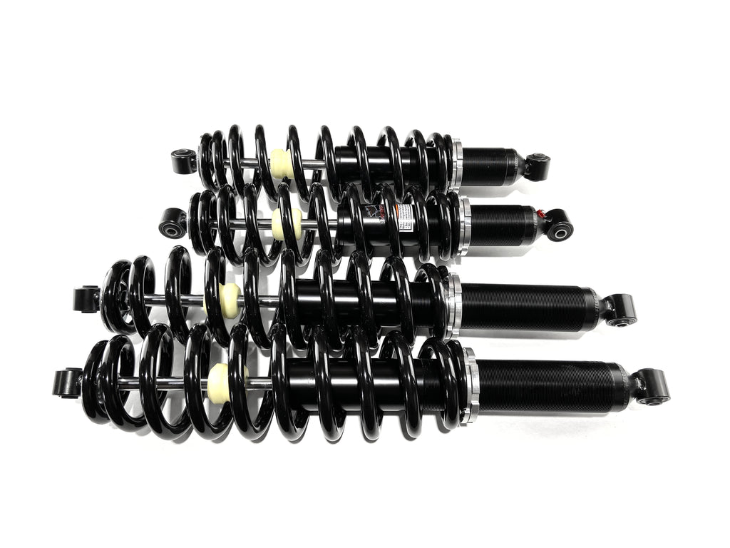 Monster Performance Full Shock Set for Polaris 7044875, 7044876, Front & Rear, Monotube, Responsive Handling, Quality Tested, Gas-charged, Anti-foam, Anti-shear, Adjustable
