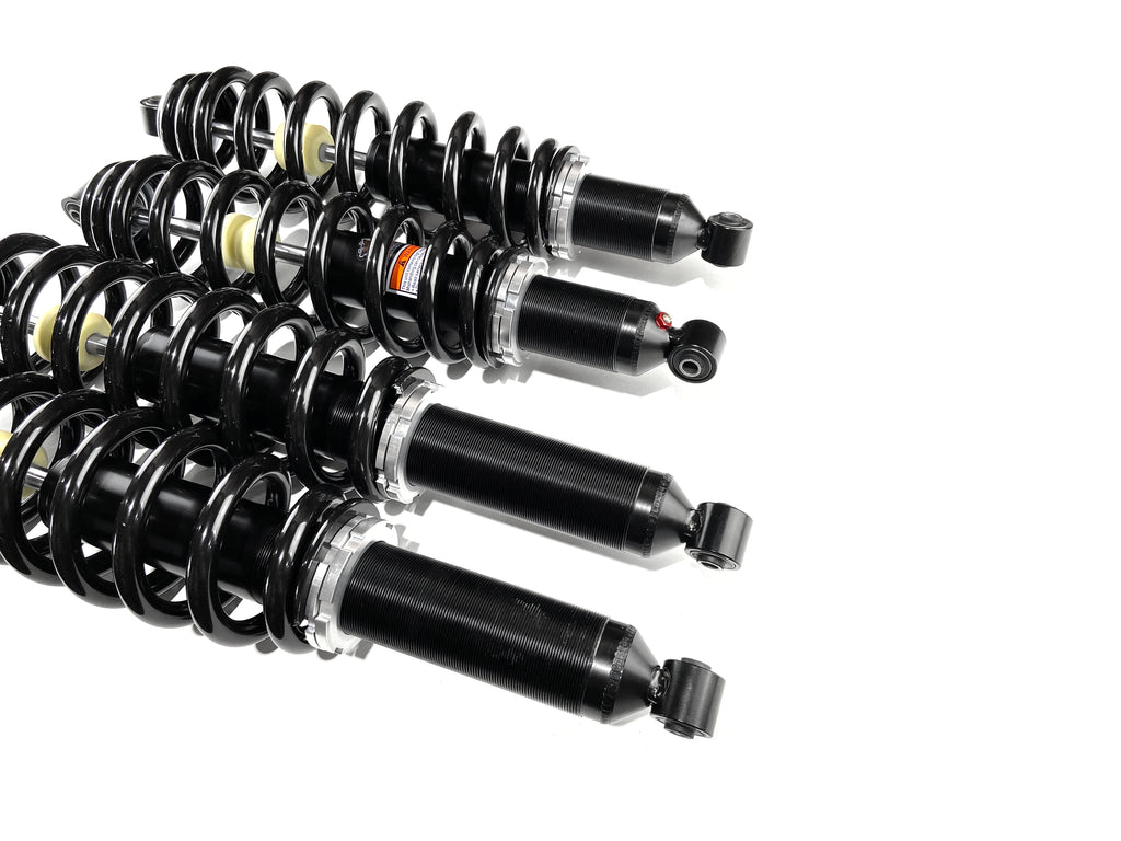 Monster Performance Full Shock Set for Polaris 7044875, 7044876, Front & Rear, Monotube, Responsive Handling, Quality Tested, Gas-charged, Anti-foam, Anti-shear, Adjustable 2