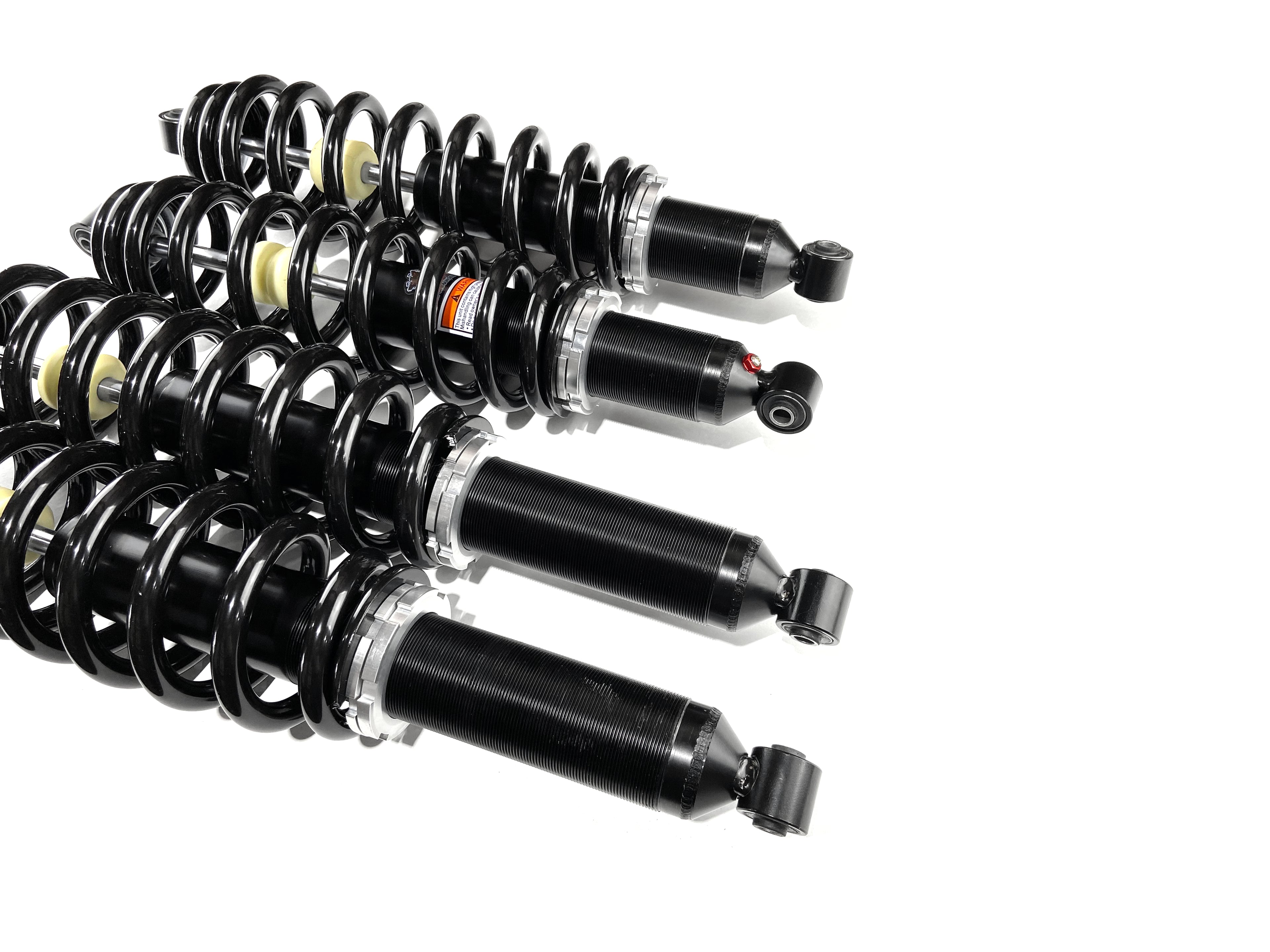 Monster Performance Full Shock Set for Polaris 7044875, 7044876, Front & Rear, Monotube, Responsive Handling, Quality Tested, Gas-charged, Anti-foam, Anti-shear, Adjustable 2