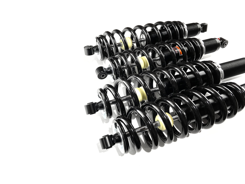 Monster Performance Full Shock Set for Polaris 7044875, 7044876, Front & Rear, Monotube, Responsive Handling, Quality Tested, Gas-charged, Anti-foam, Anti-shear, Adjustable 3