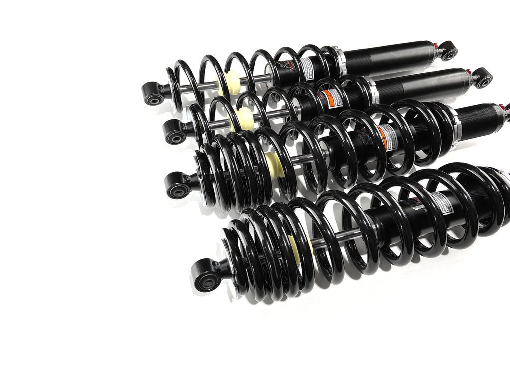 Monster Performance Full Shock Set for Polaris 7044628, 7044629, Front & Rear, Monotube, Responsive Handling, Quality Tested, Gas-charged, Anti-foam, Anti-shear, Adjustable 3