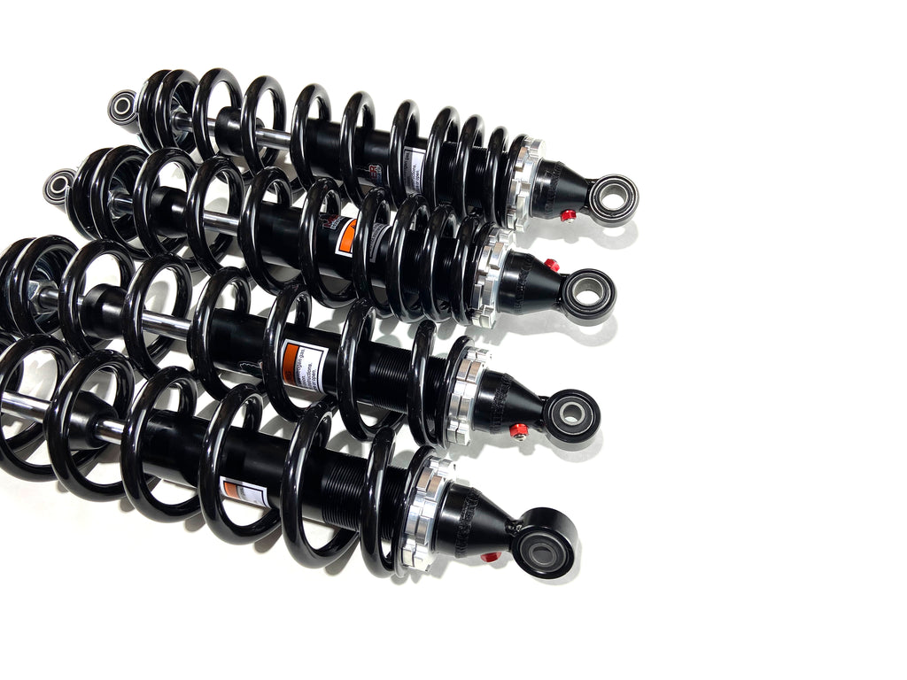Monster Performance Full Shock Set for Arctic Cat 0403-188, 0404-158, Front & Rear, Monotube, Responsive Handling, Optimal Damping, Quality Tested, Gas-charged, Anti-foam, Anti-shear, Adjustable 2