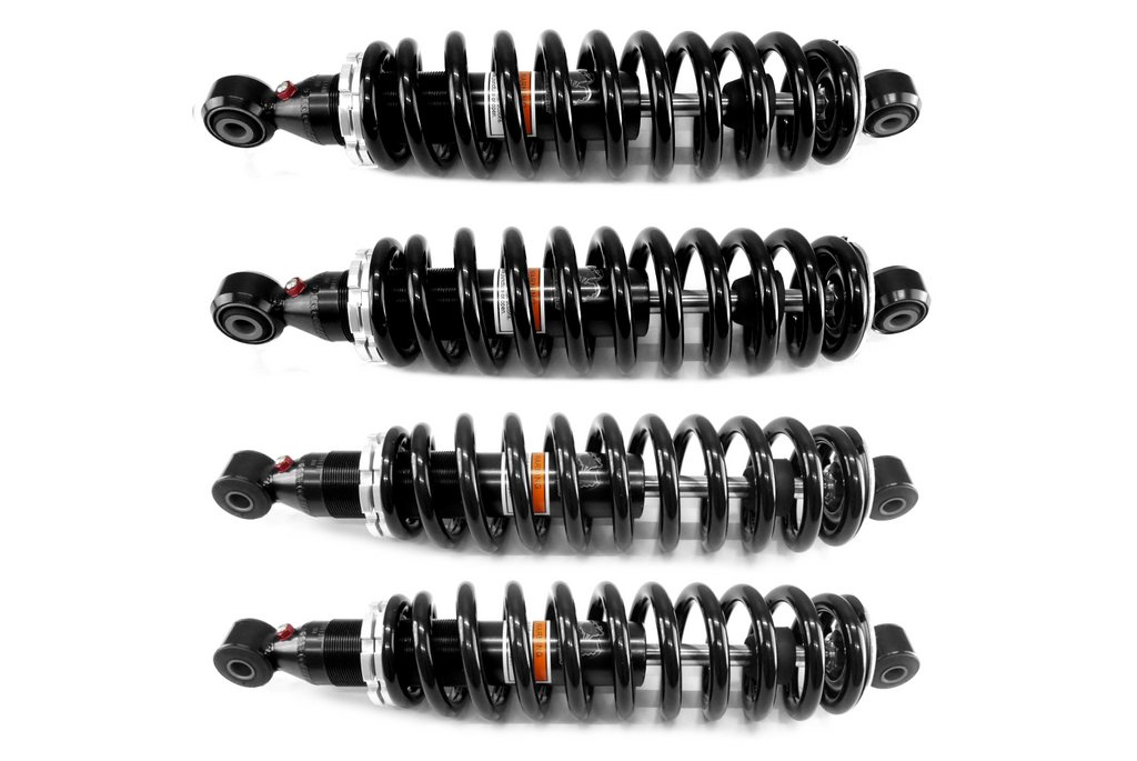 Monster Full Shock Set for John Deere AM142425, AM142426, Front & Rear, Gator 625 825 855, Monotube, Responsive Handling, Quality Tested, Gas-charged, Anti-foam, Anti-shear, Adjustable