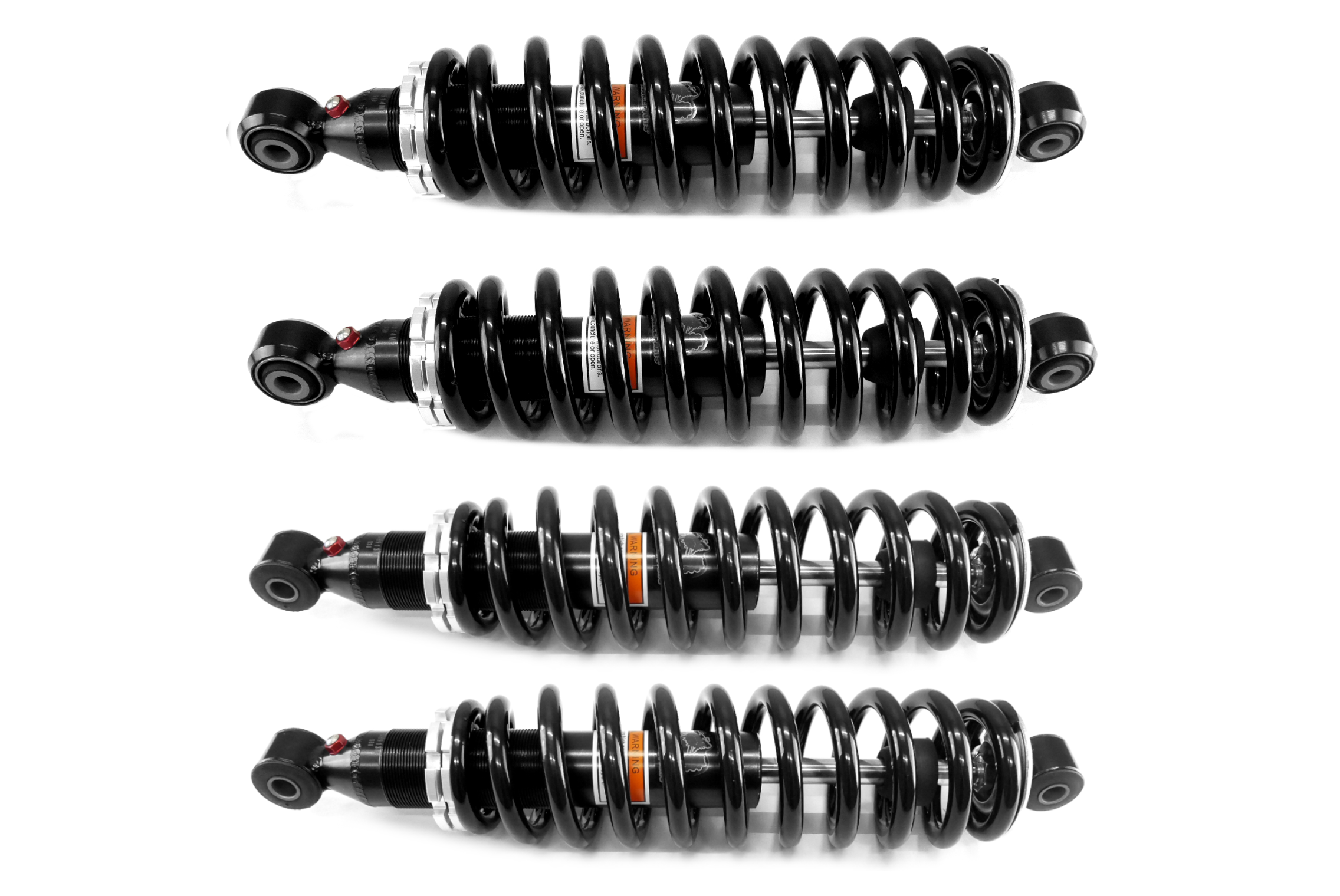 Monster Full Shock Set for John Deere AM142425, AM142426, Front & Rear, Gator 625 825 855, Monotube, Responsive Handling, Quality Tested, Gas-charged, Anti-foam, Anti-shear, Adjustable