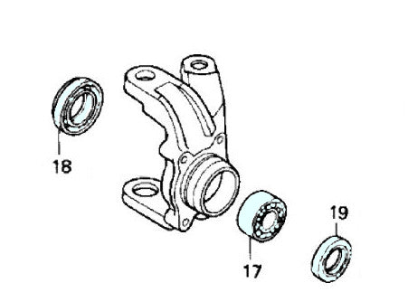 Front Wheel Bearing Kits for Honda 91051-HC5-003 FourTrax & Rancher Set of 2