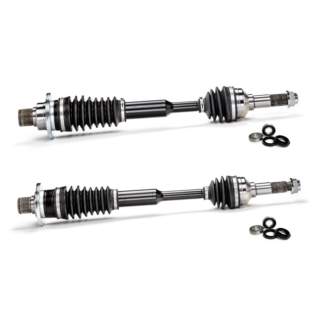 Monster XP Series Rear CV Axles & Brg Kits for Yamaha Rhino 450 & 660 2004-2009, Left & Right, Telescoping, Built Tough, 4340 Chromoly Steel, Direct Fit, Factory Length with 4" of Travel