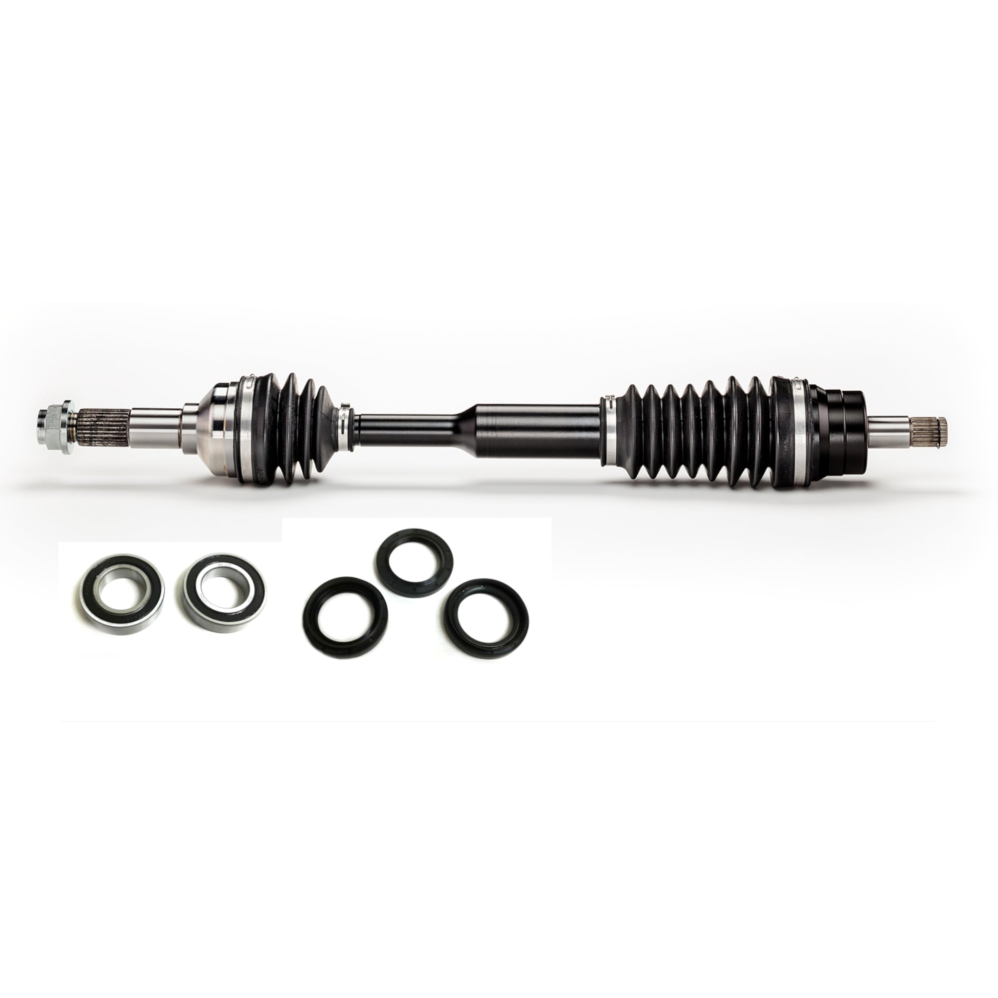 Monster XP Series Front Left CV Axle & Brg Kit for Yamaha Rhino 450 & 660 2004-2009, Telescoping, Built Tough, 4340 Chromoly Steel, Direct Fit, Factory Length with 4" of Travel 1