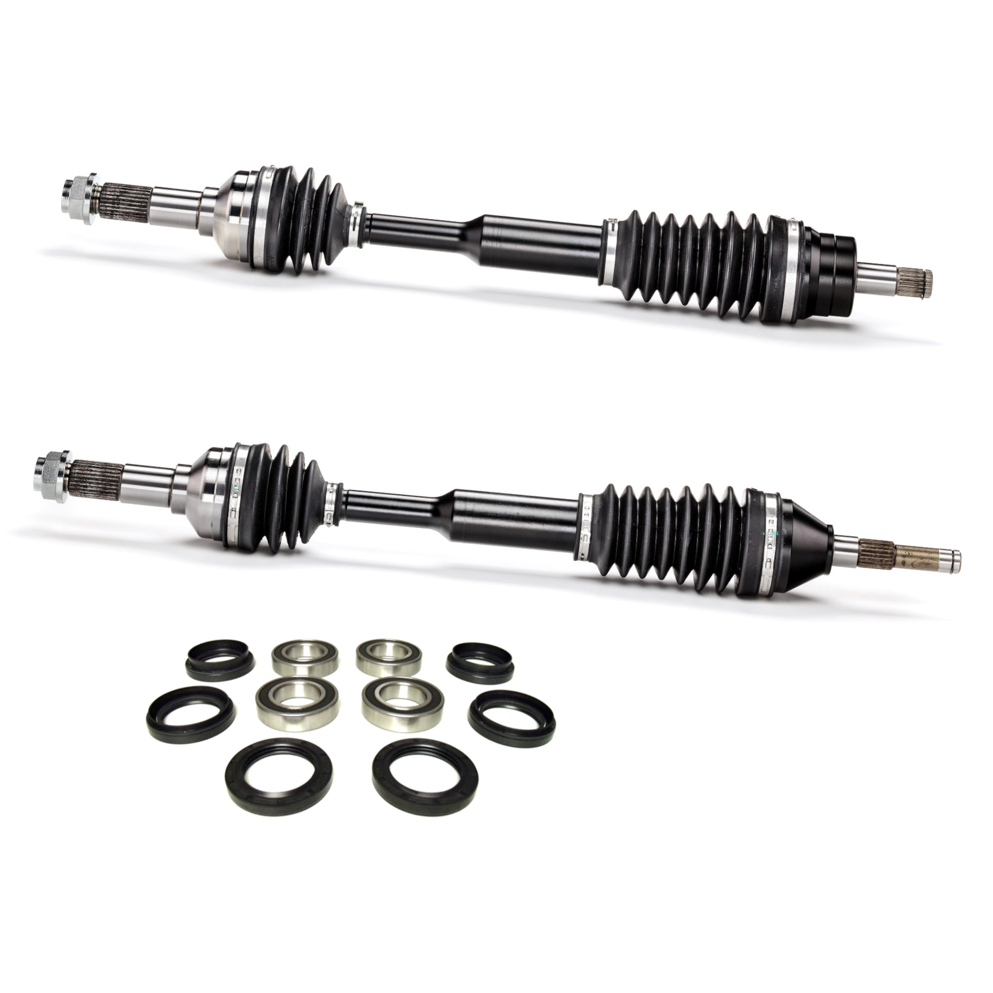 Monster XP Series Front CV Axles & Brg Kits for Yamaha Rhino 450 & 660 2004-2009, Left & Right, Telescoping, Built Tough, 4340 Chromoly Steel, Direct Fit, Factory Length with 4" of Travel 1