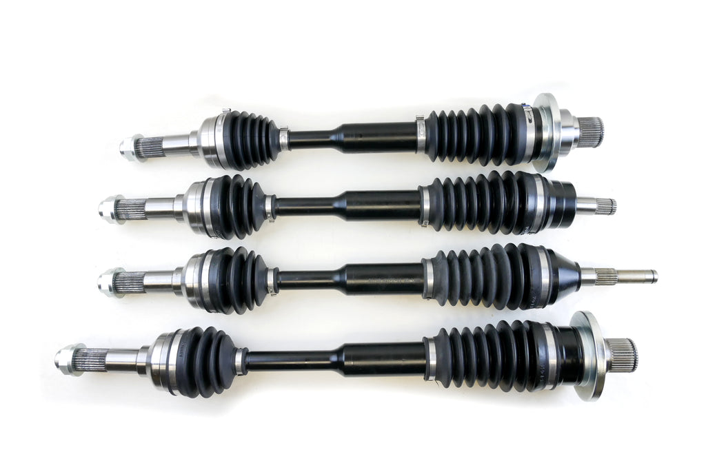 Monster XP Series Full CV Axle Set for Yamaha Rhino 450 & Rhino 660 2004-2009, Front & Rear, Telescoping, Built Tough, 4340 Chromoly Steel, Direct Fit, Factory Length with 4" of Travel