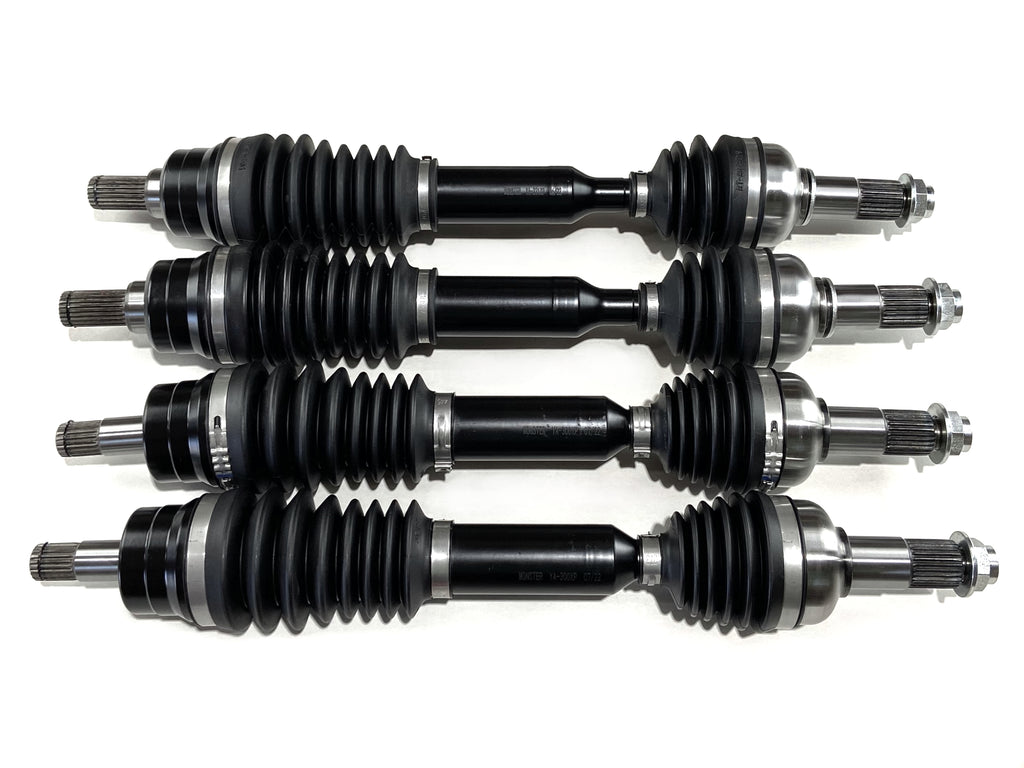 Monster XP Series Full CV Axle Set for Yamaha 28P-2510J-02-00, 28P-2530V-10-00, Front & Rear, Telescoping, Built Tough, 4340 Chromoly Steel, Direct Fit, Factory Length with 4" of Travel 1