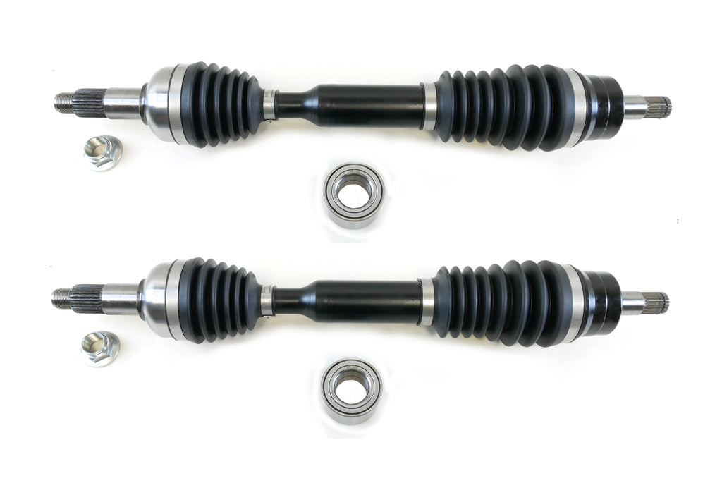 Monster XP Series Front CV Axles & Brgs for Yamaha Grizzly 700 2014-2015, Left & Right, Telescoping, Built Tough, 4340 Chromoly Steel, Direct Fit, Factory Length with 4" of Travel