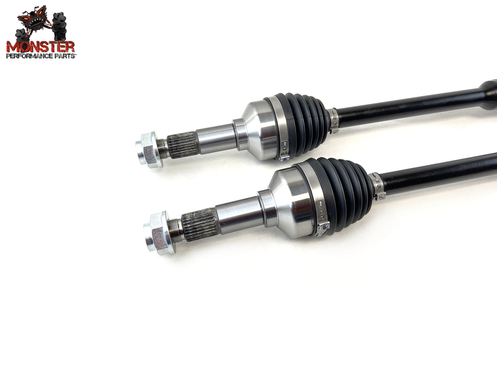 Monster XP Series Front CV Axles for Yamaha 2HC-2518F-01-00, Left & Right, Telescoping, Built Tough, 4340 Chromoly Steel, Direct Fit, Factory Length with 4" of Travel 4