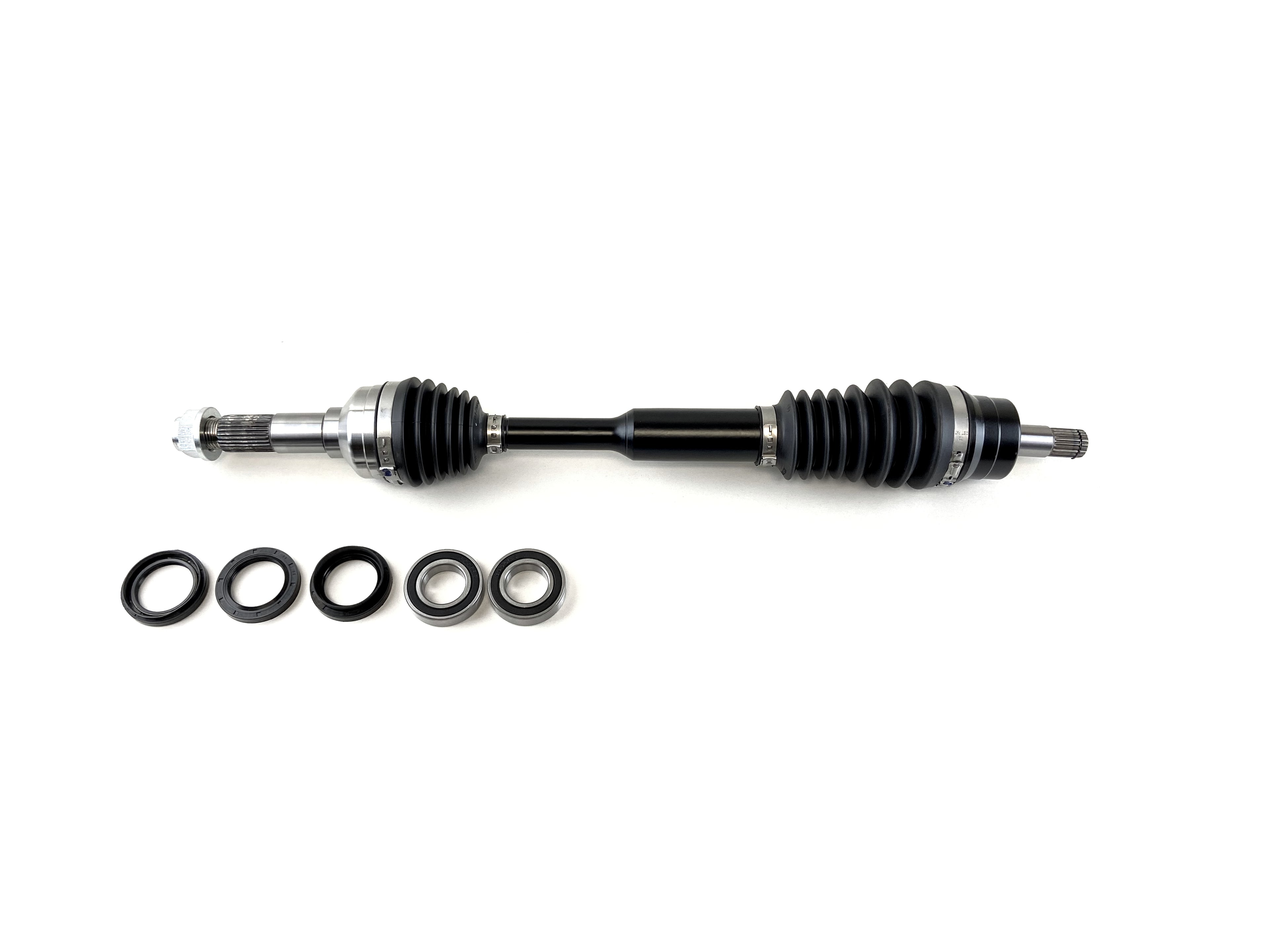 Monster XP Series Front CV Axle & Brg Kit for Yamaha Rhino 700 2008-2013, Telescoping, Built Tough, 4340 Chromoly Steel, Direct Fit, Factory Length with 4" of Travel