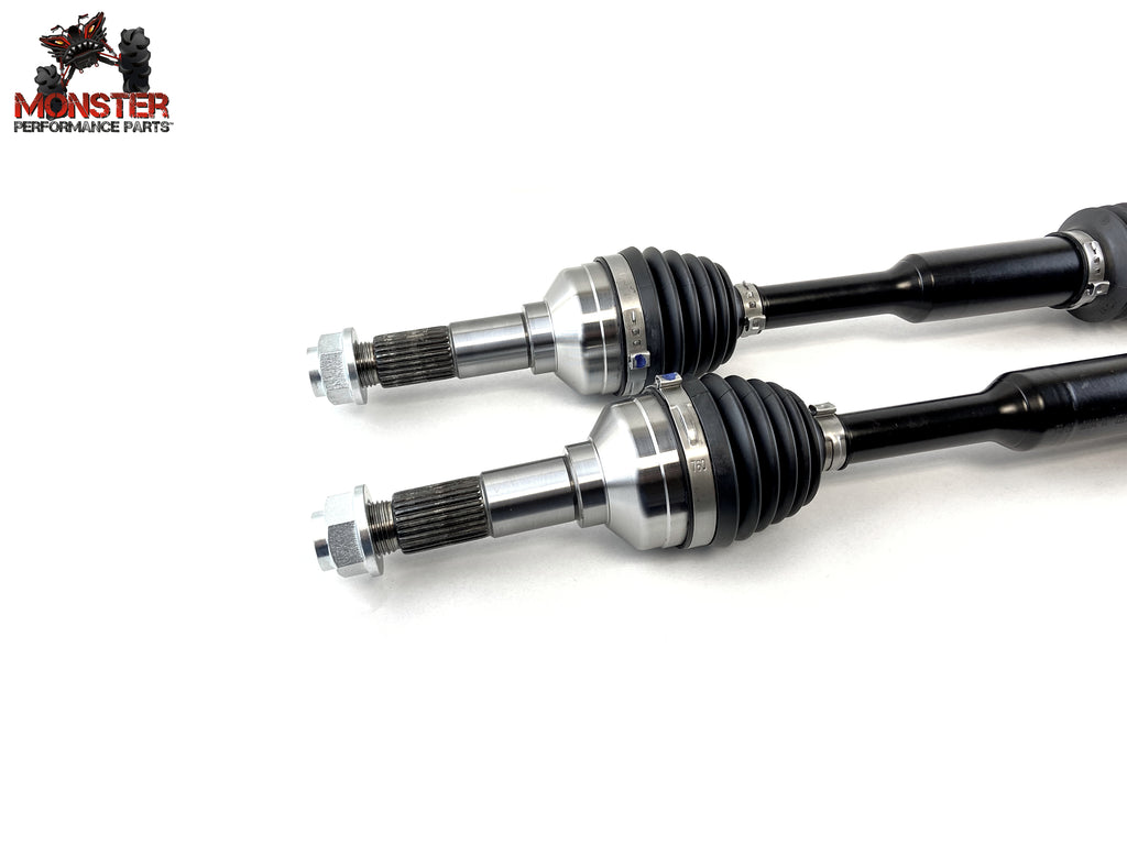 Monster XP Series Full CV Axle Set for Yamaha Rhino 700 2008-2013, Front & Rear, Telescoping, Built Tough, 4340 Chromoly Steel, Direct Fit, Factory Length with 4" of Travel 4