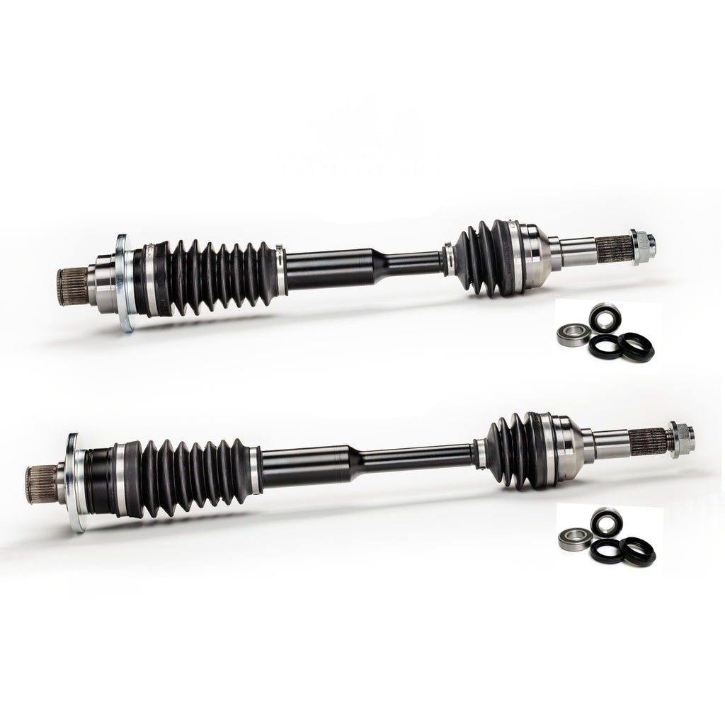 Monster XP Series Rear CV Axles & Brg Kits for Yamaha Rhino 700 2008-2013, Left & Right, Telescoping, Built Tough, 4340 Chromoly Steel, Direct Fit, Factory Length with 4" of Travel