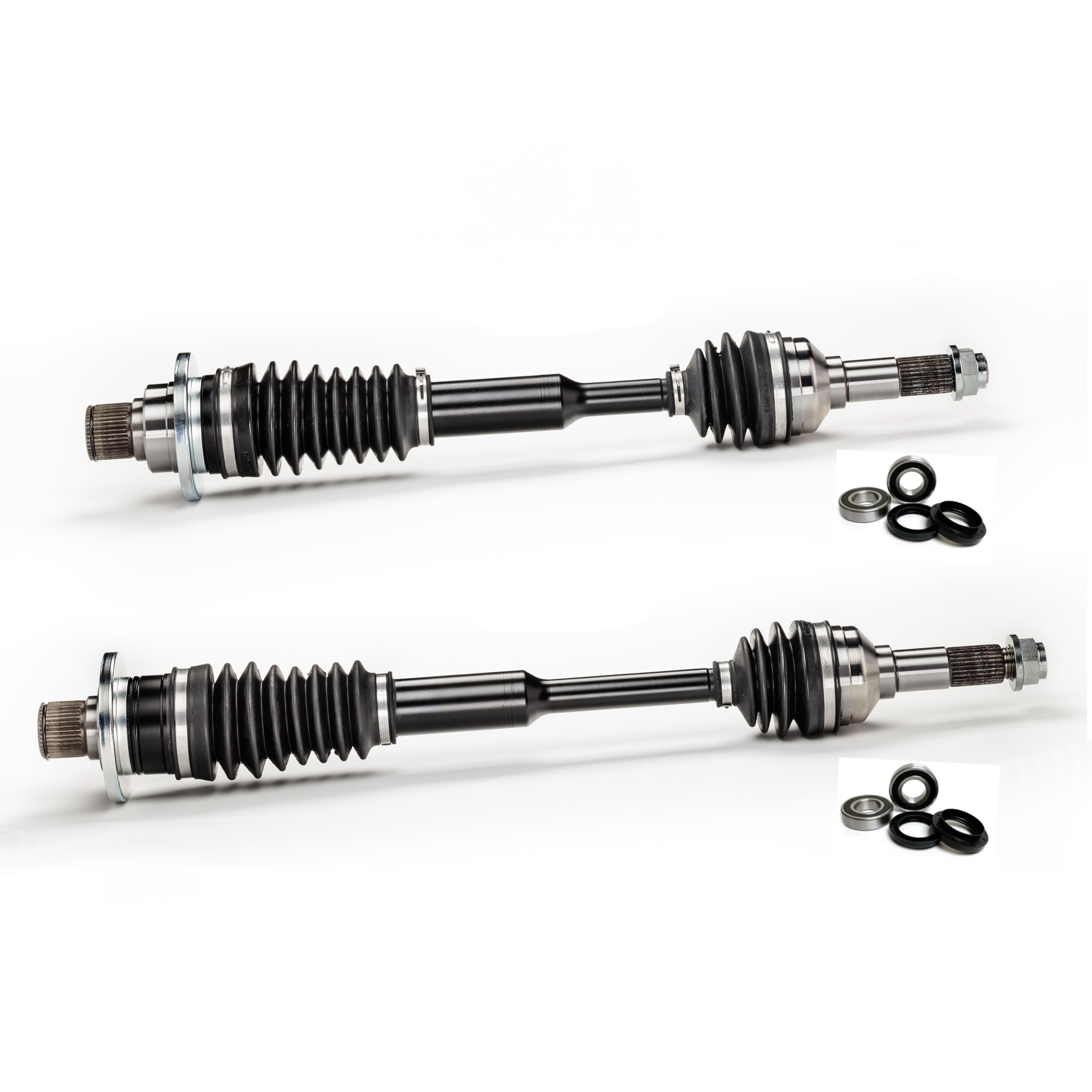 Monster XP Series Rear CV Axles & Brg Kits for Yamaha Rhino 700 2008-2013, Left & Right, Telescoping, Built Tough, 4340 Chromoly Steel, Direct Fit, Factory Length with 4" of Travel