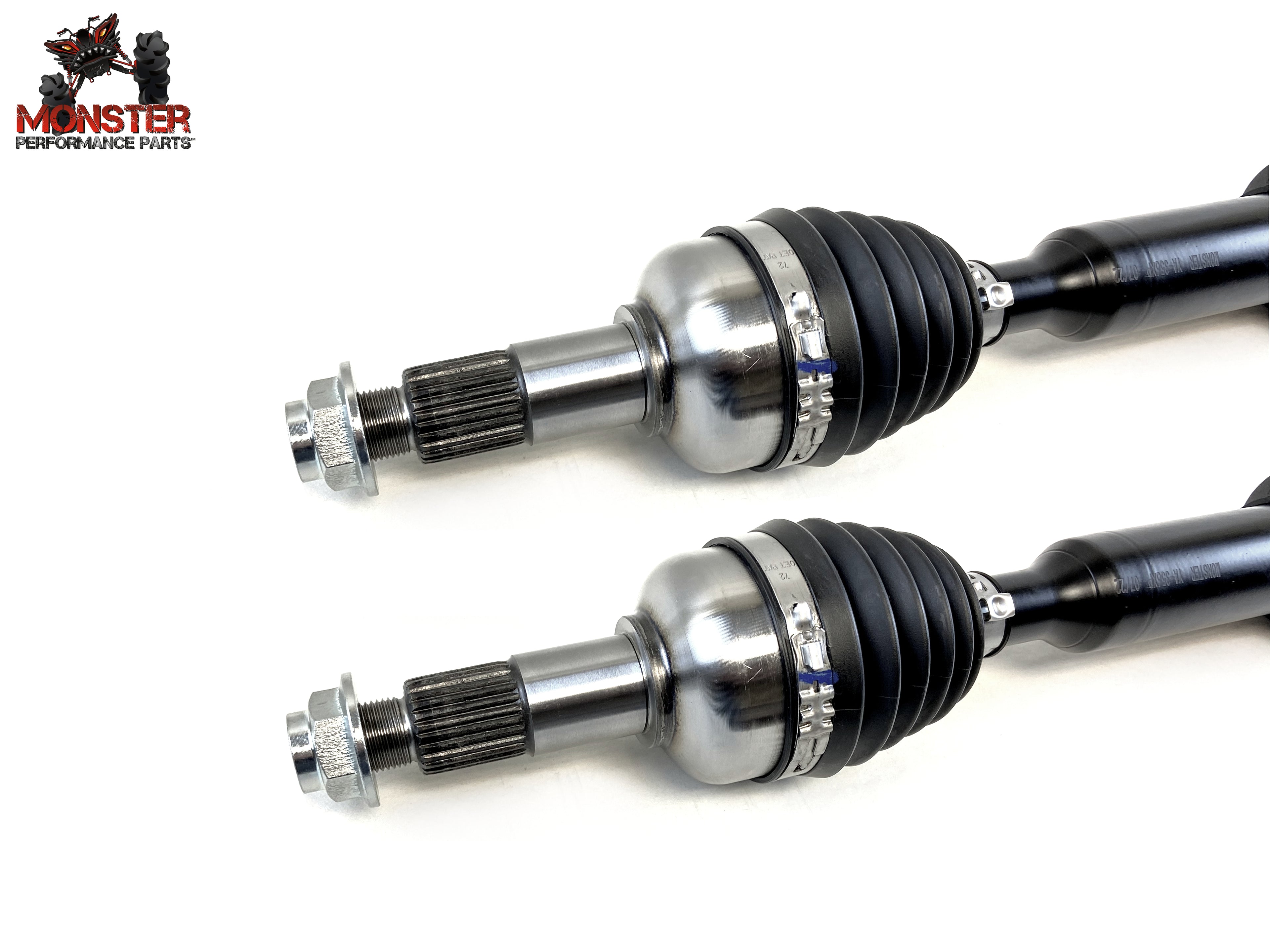 Monster XP Series Front CV Axles for Yamaha Grizzly 700 2016-2023, Left & Right, Telescoping, Built Tough, 4340 Chromoly Steel, Direct Fit, Factory Length with 4" of Travel 4
