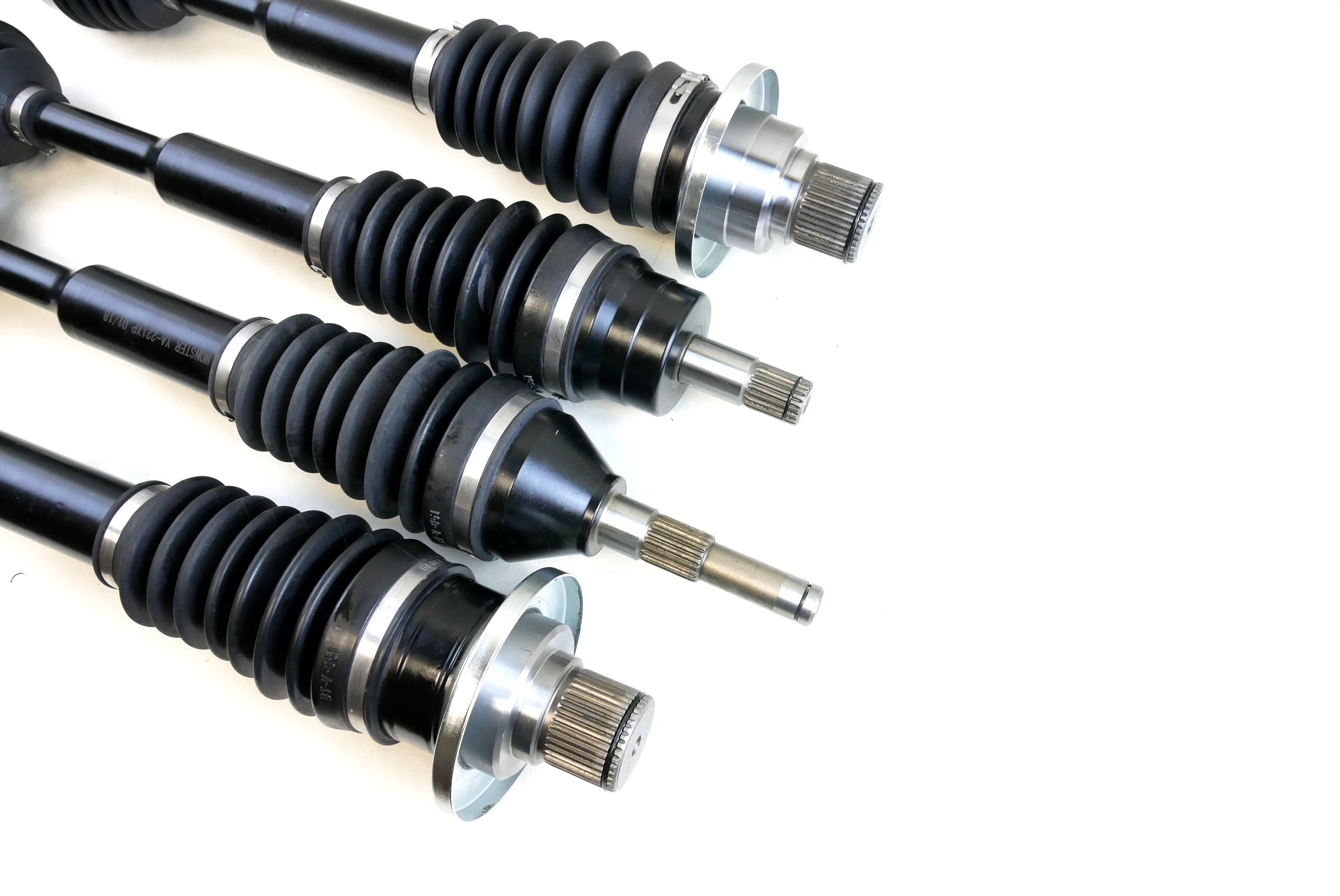 Monster XP Series Full CV Axle Set for Yamaha Rhino 450 & Rhino 660 2004-2009, Front & Rear, Telescoping, Built Tough, 4340 Chromoly Steel, Direct Fit, Factory Length with 4" of Travel 3